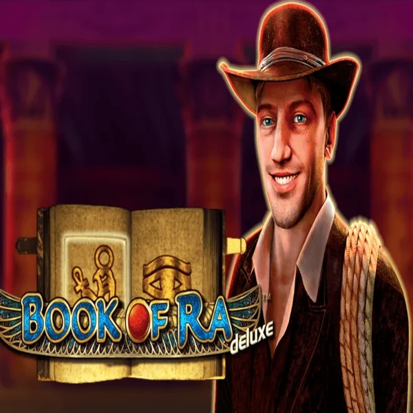 Book of Ra Deluxe logo – Slots by Novomatic at Goldex Casino