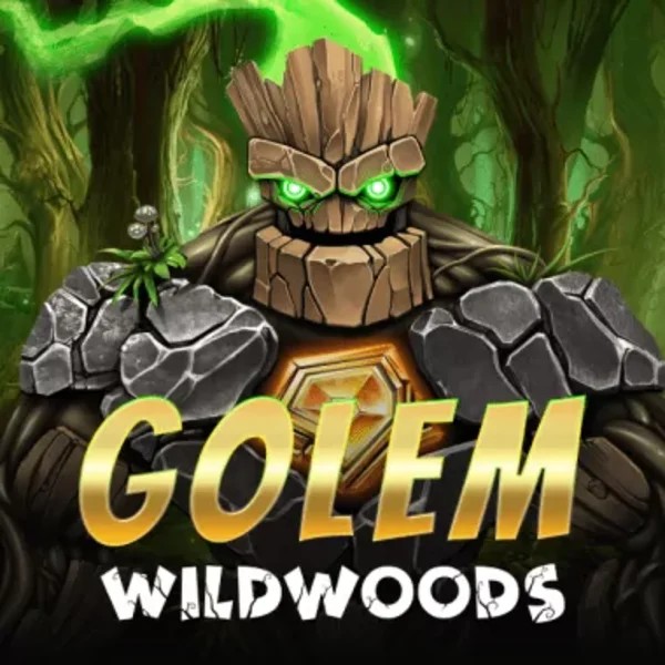 Golem Wildwoods slot logo by BF Games at Goldex Casino