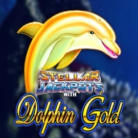 Dolphin Gold with Stellar Jackpots slot logo by Lightning Box Game at Goldex Casino